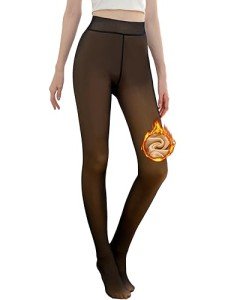 Warm Fleece-Lined Winter Tights for Women