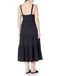 The Drop Women's Britt Tiered Maxi Tent Dress, OffBlack, S