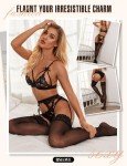 Lace Top Thigh High Stockings - Black, 2 Pairs