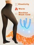 Warm Black Fleece-Lined Leggings for Women