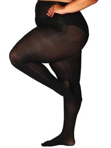 Plus Size Semi-Opaque Control Top Tights for Women