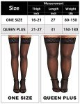 Lace Top Thigh High Stockings - Black, 2 Pairs