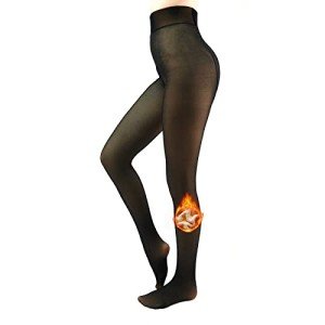 Warm Fleece Lined Sheer Tights for Women
