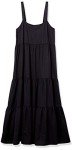The Drop Women's Britt Tiered Maxi Tent Dress, OffBlack, S