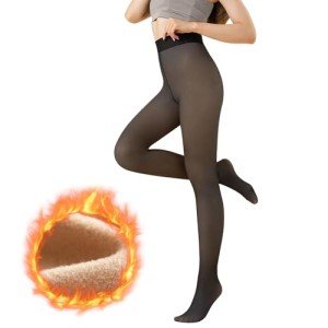 Warm Fleece Lined Winter Tights for Women