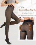 Warm Fleece Lined Winter Tights for Women