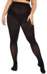 Plus Size High Waist Sheer Pantyhose - 2 Pairs