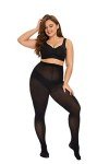 Plus Size High Waist Sheer Pantyhose - 2 Pairs