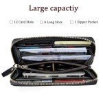 Dark Green RFID Blocking Women's Clutch Wallet