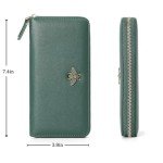 Dark Green RFID Blocking Women's Clutch Wallet