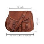 Tan Brown Leather Crossbody Bag for Women