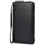 Large Leather RFID Blocking Wallet Clutch for Women