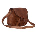 Tan Brown Leather Crossbody Bag for Women