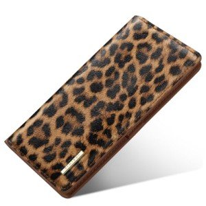 Leopard Print Slim Women's RFID Wallet with Zipper