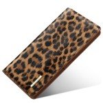 Leopard Print Slim Women's RFID Wallet with Zipper