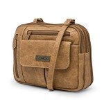 MultiSac Camel Triple Compartment Crossbody Bag
