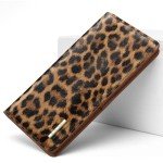 Leopard Print Slim Women's RFID Wallet with Zipper