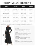 ZESICA Women's Long Sleeve Spring Maxi Dress Crewneck Knit Casual Slim Swing Pleated Dresses with Pockets, Black, Small