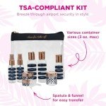 Miamica Women's TSA-Friendly Travel Bottles & Bag Set
