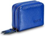 KALMORE Women's Cute Blue Leather Card Wallet