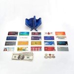 KALMORE Women's Cute Blue Leather Card Wallet