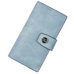 BOSTANTEN Women's RFID Blocking Leather Wallet - Blue