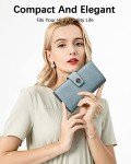 BOSTANTEN Women's RFID Blocking Leather Wallet - Blue