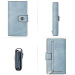 BOSTANTEN Women's RFID Blocking Leather Wallet - Blue