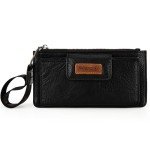 Montana West Wrangler Women's Black Wristlet Wallet