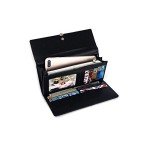 Stylish Leather Trifold Wallet for Women - Black