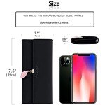 Stylish Leather Trifold Wallet for Women - Black