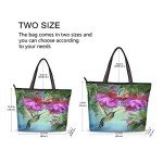 Spring Hummingbird Orchid Tote Bag for Women