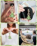 Sparkling Green Frog Keychain with Rhinestones
