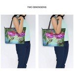 Spring Hummingbird Orchid Tote Bag for Women