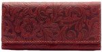 Handmade Western Leather Wallet for Women - Red
