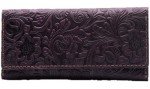 Purple Genuine Leather Western Wallet for Women