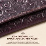Purple Genuine Leather Western Wallet for Women