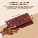 Handmade Western Leather Wallet for Women - Red