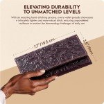 Purple Genuine Leather Western Wallet for Women