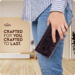 Purple Genuine Leather Western Wallet for Women