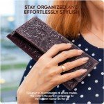 Purple Genuine Leather Western Wallet for Women