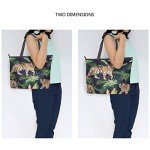 Tropical Tiger Print Women's Tote Shoulder Bag