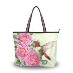 Red Roses & Hummingbirds Large Shoulder Bag