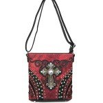 Stylish Red Tooled Leather Conceal Carry Handbag