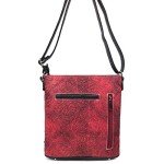 Stylish Red Tooled Leather Conceal Carry Handbag