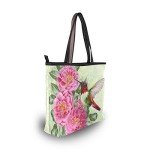 Red Roses & Hummingbirds Large Shoulder Bag