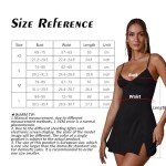 Vozobi Women's V Neck Mini Dress Sleeveless Strappy One Piece Cutout Slim Bodice Dresses Night Club Party Super Short Skirt Black