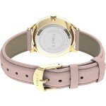 Timex Women's Casual Pink Leather Strap Watch