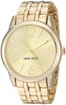 Nine West Women's Gold-Tone Watch with Champagne Dial