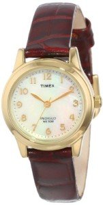 Timex Women's Burgundy Leather Strap Watch